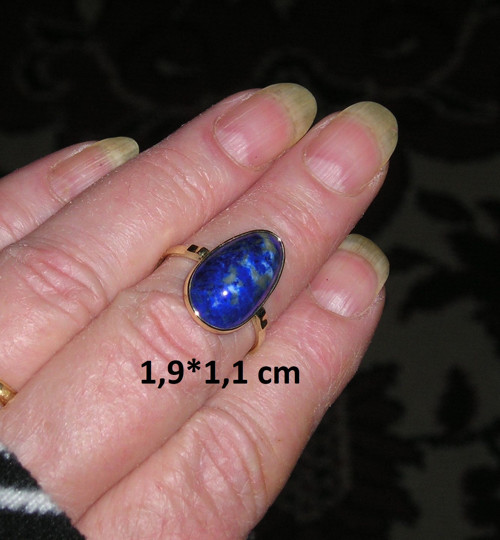 ZLATÝ prsten EXTRA LAPIS LAZULI 19*11 — foto 2