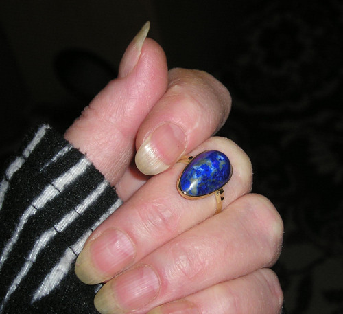 ZLATÝ prsten EXTRA LAPIS LAZULI 19*11 — foto 4
