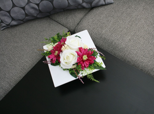 Ikebana s růžemi a chryzantémami — foto 5