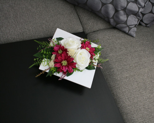 Ikebana s růžemi a chryzantémami — foto 2