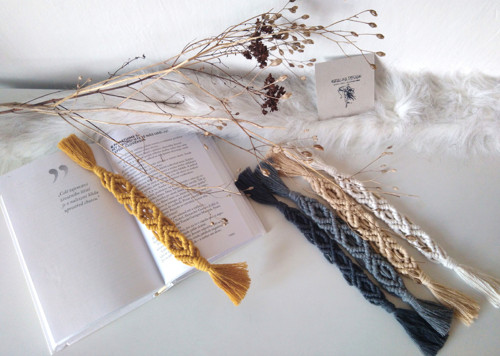 Macramé záložka do knihy 30 cm — foto 2
