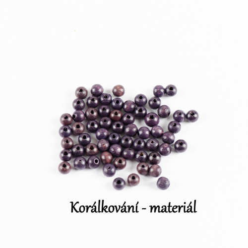 Korálky 6mm dřevěné 60ks — foto 4
