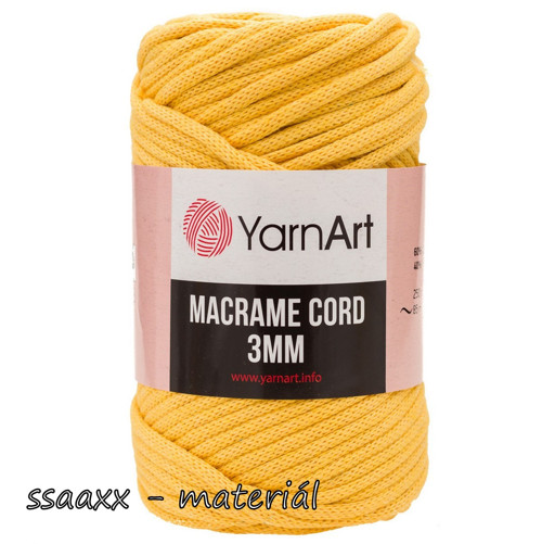 Příze Macrame Cord 3 mm ~ hořčicová 764 — foto 2
