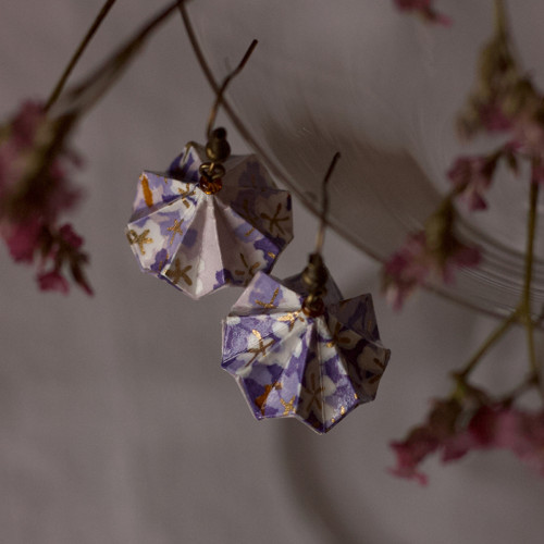 Origami náušnice Jarní #1 — foto 4