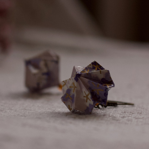 Origami náušnice Jarní #1 — foto 5