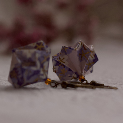 Origami náušnice Jarní #1 — foto 2