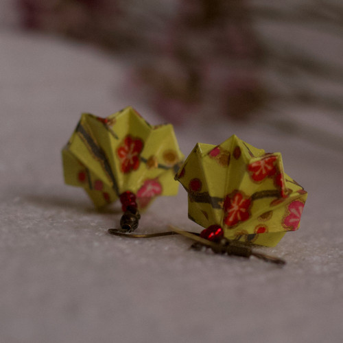 Origami náušnice Jarní #2 — foto 3