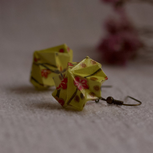 Origami náušnice Jarní #2 — foto 4