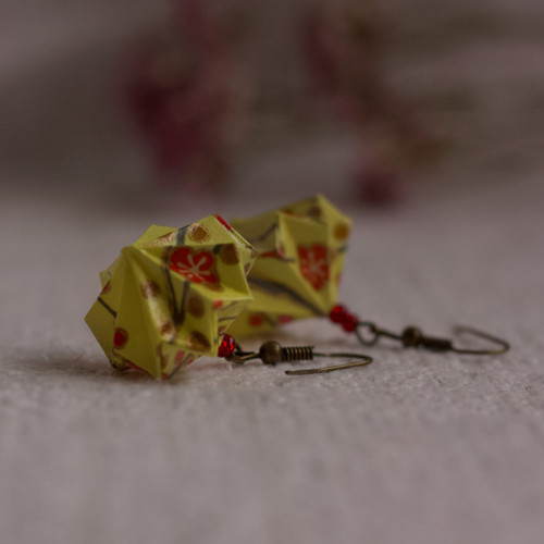 Origami náušnice Jarní #2 — foto 2