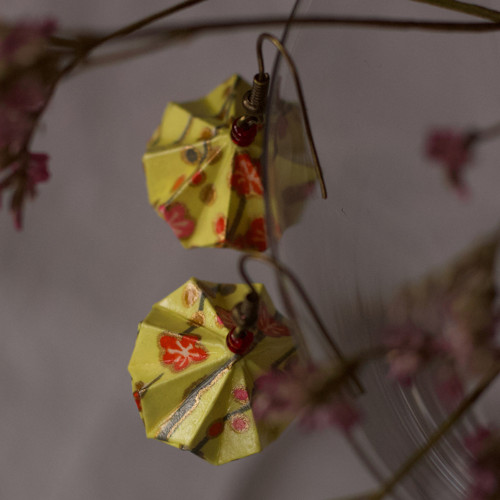 Origami náušnice Jarní #2 — foto 6
