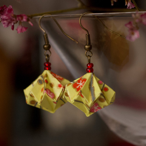 Origami náušnice Jarní #2 — foto 5