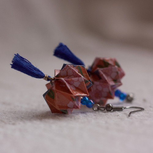 Origami náušnice Jarní #3 — foto 5
