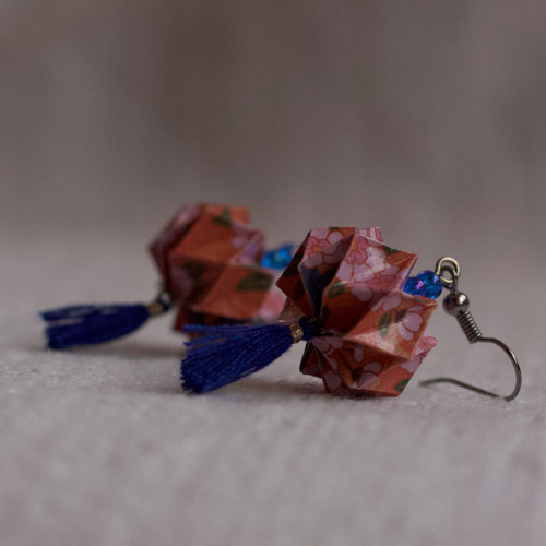 Origami náušnice Jarní #3 — foto 6