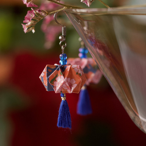 Origami náušnice Jarní #3 — foto 2