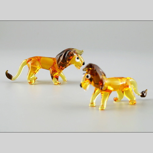 Lev - skleněná mini figurka — foto 2