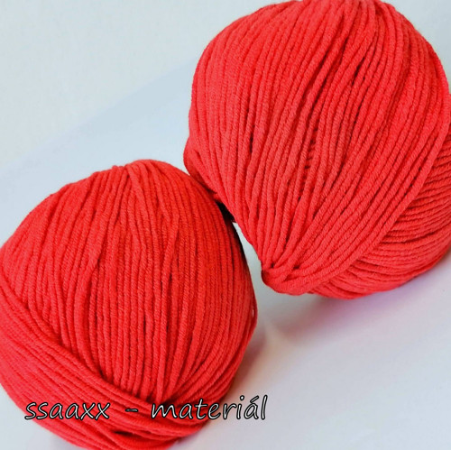 Příze Ally cotton ~ červená 058 — foto 2