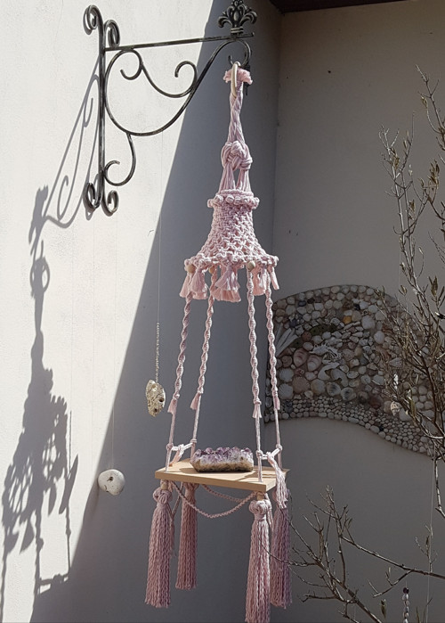BOHO závěsná polička macrame — foto 6