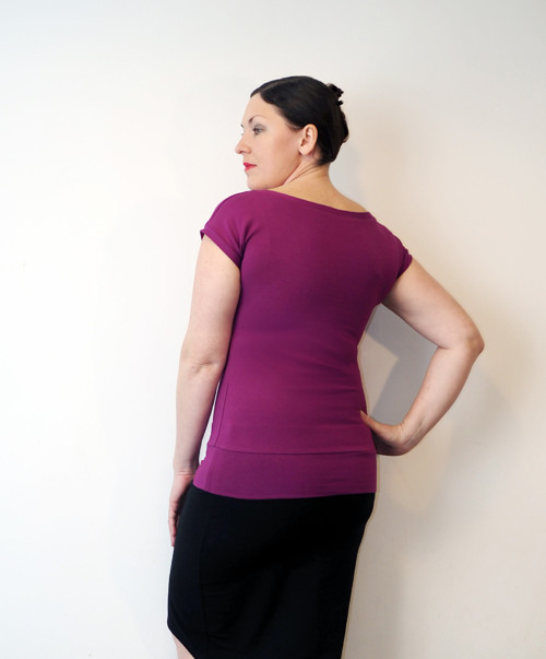 Tričko basic FUCHSIE - velikost S, M, L, XL — foto 2