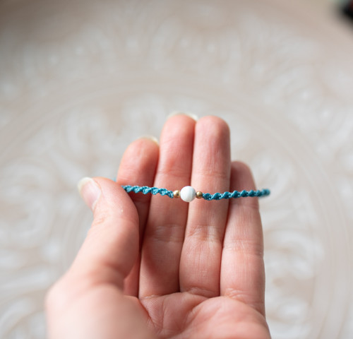 Macramé náramek s achátem — foto 2