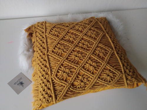 Macramé potah na polštářek 40x40 cm — foto 2