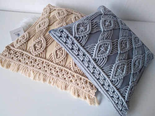 Macramé potah na polštářek 40x40 cm — foto 2