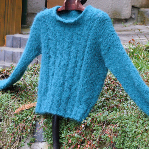 Nápaditý - petrolejový pullover — foto 4