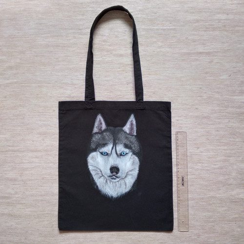 Ručně malovaná taška HUSKY — foto 3