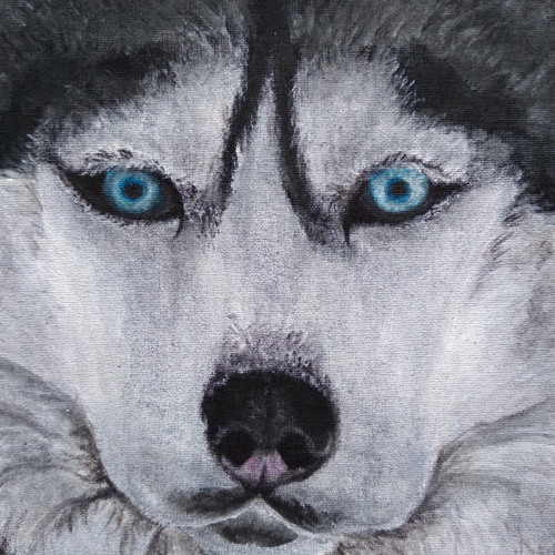 Ručně malovaná taška HUSKY — foto 2