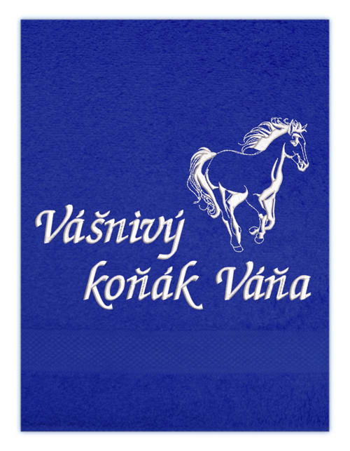 Osuška s výšivkou - Kůň č.4 — foto 4