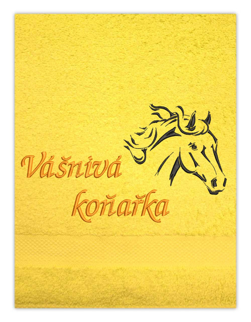 Osuška s výšivkou - Kůň č.5 — foto 4