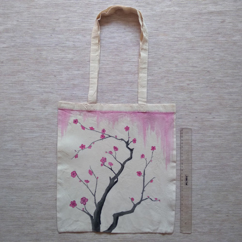 Ručně malovaná taška SAKURA — foto 3