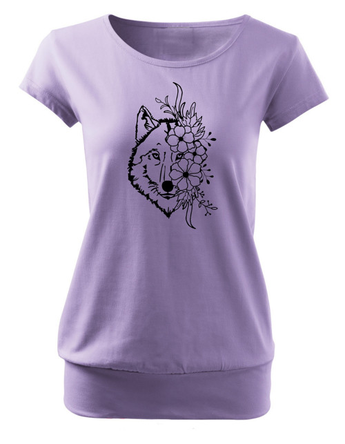 Dámské tričko "Wolf with Flowers" — foto 2