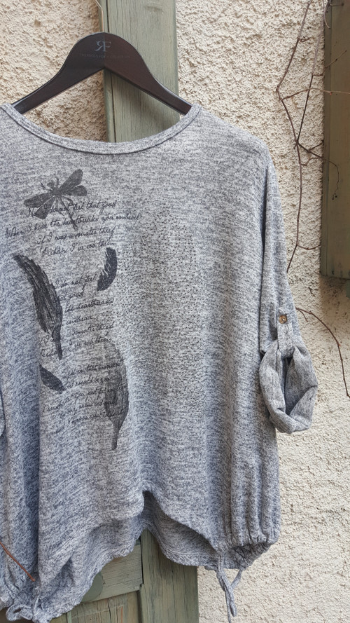 Tunika s peříčky, oversized XL/2XL — foto 2