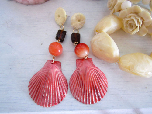 Náušnice boho mušle — foto 4