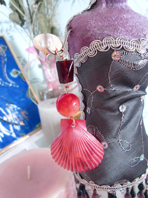Náušnice boho mušle — foto 2