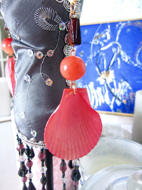 Náušnice boho mušle — foto 3