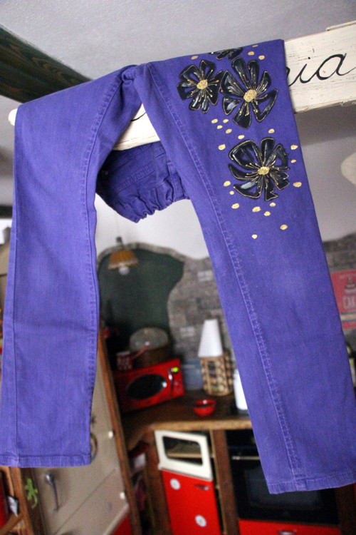 Malované jeans vel. 134/140 — foto 3