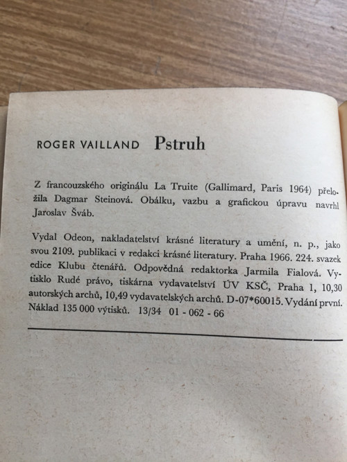 Roger Vailland "Pstruh" — foto 4