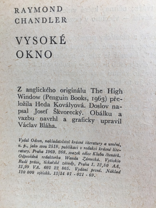 Raymond Chandler "Vysoké okno" — foto 5