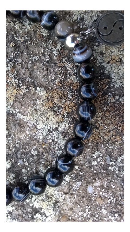 Náramek: onyx + jing jang — foto 5