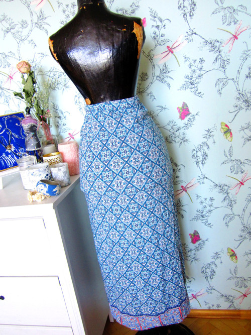 Sukně boho modrobílá — foto 3