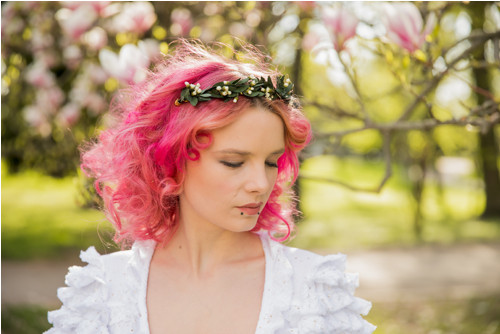 Greenery čelenka "když se probudíš" - bíla — foto 6