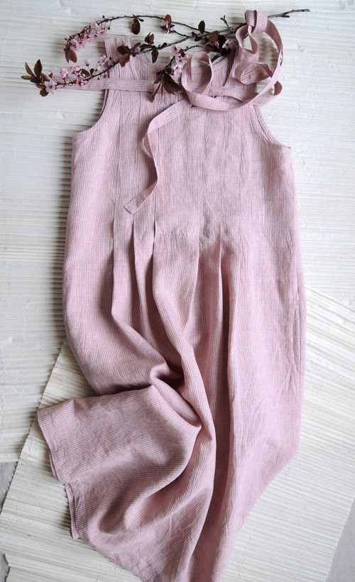 LINN šaty len - růžový proužek — foto 2
