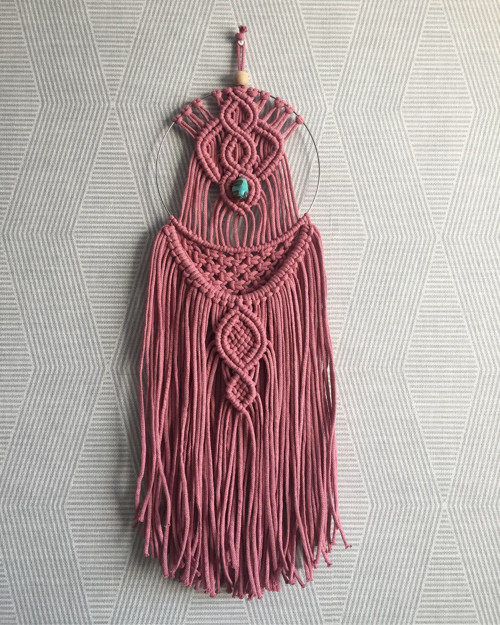 Macramé dreamcatcher s amazonitem — foto 3