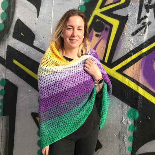 Violkové zachumlání - háčkovaný pléd — foto 6