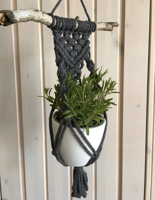 Macramé závěs na květinu — foto 2