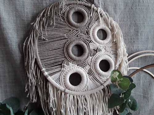 Macramé závěs " Kruhy v kruhu " — foto 3