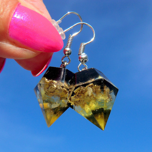 Orgonit Náušnice *Diamant* ŠTĚSTÍ * krátké — foto 4