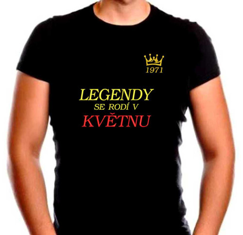Vyšívané tričko - Legendy se rodí ... — foto 5