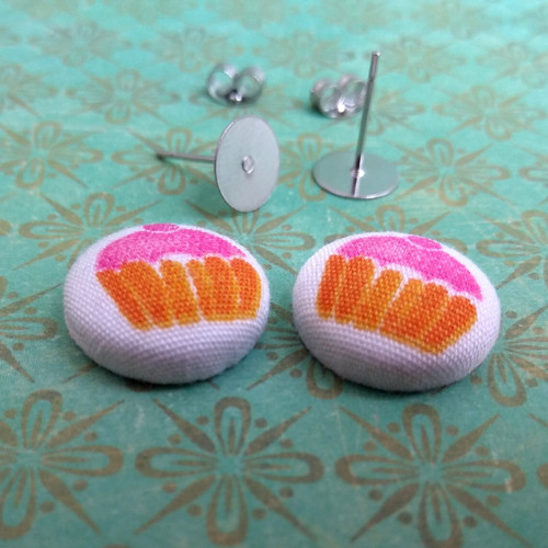 Diy sada - button náušnice cupcake — foto 2